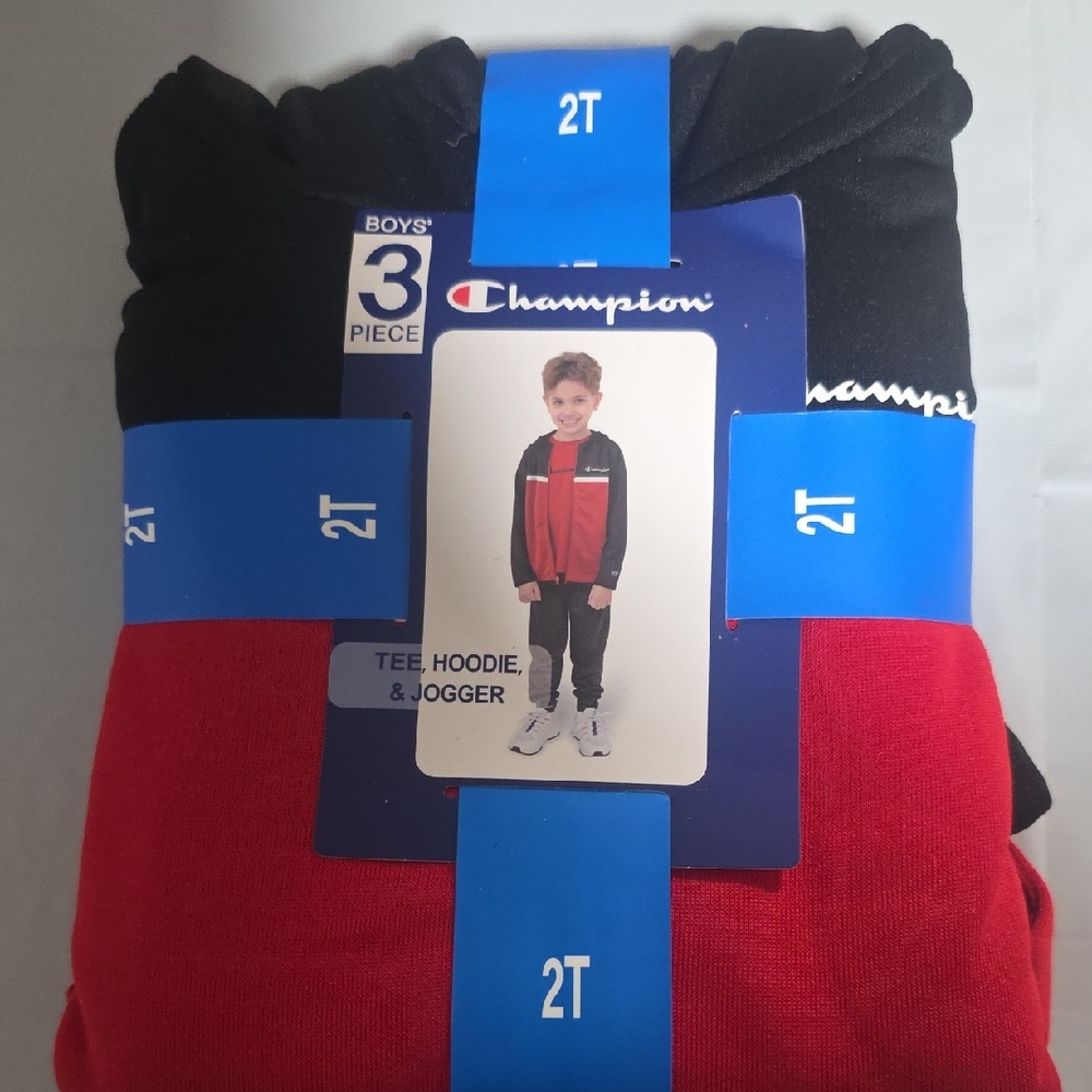 Champion Boys' 3-Piece Set - Black and Red